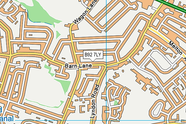 B92 7LY map - OS VectorMap District (Ordnance Survey)
