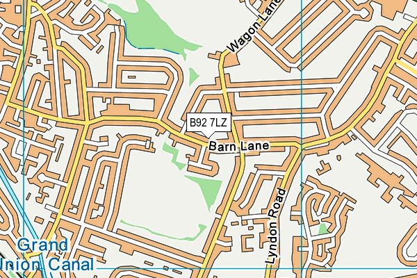 B92 7LZ map - OS VectorMap District (Ordnance Survey)