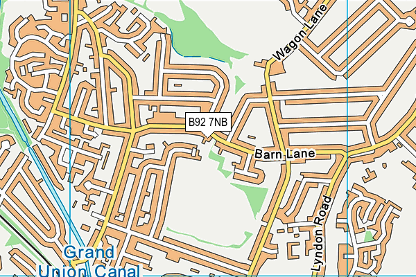 B92 7NB map - OS VectorMap District (Ordnance Survey)