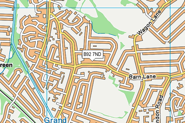 B92 7ND map - OS VectorMap District (Ordnance Survey)