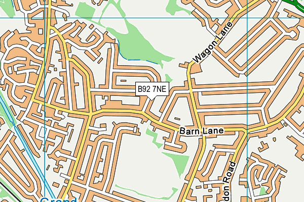 B92 7NE map - OS VectorMap District (Ordnance Survey)