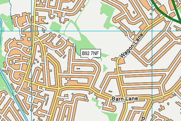 B92 7NF map - OS VectorMap District (Ordnance Survey)