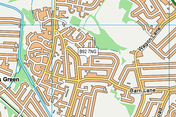 B92 7NG map - OS VectorMap District (Ordnance Survey)