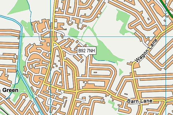 B92 7NH map - OS VectorMap District (Ordnance Survey)