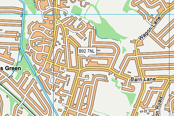 B92 7NL map - OS VectorMap District (Ordnance Survey)