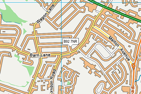 B92 7NR map - OS VectorMap District (Ordnance Survey)