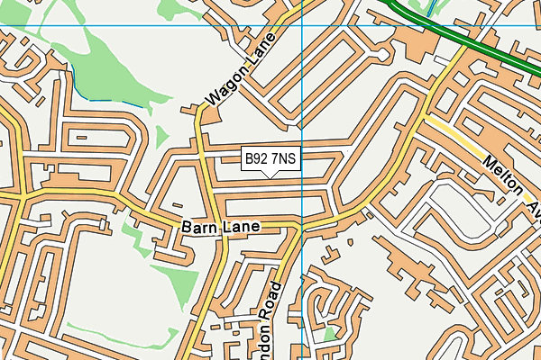 B92 7NS map - OS VectorMap District (Ordnance Survey)