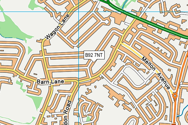 B92 7NT map - OS VectorMap District (Ordnance Survey)