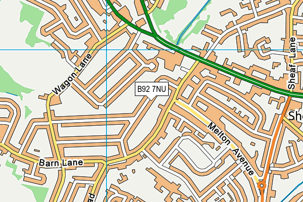 B92 7NU map - OS VectorMap District (Ordnance Survey)
