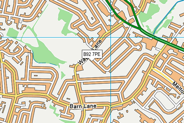 B92 7PE map - OS VectorMap District (Ordnance Survey)