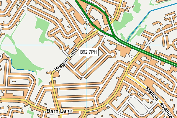B92 7PH map - OS VectorMap District (Ordnance Survey)