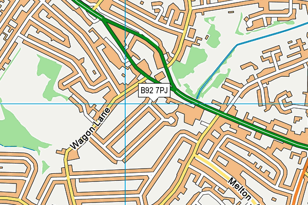 B92 7PJ map - OS VectorMap District (Ordnance Survey)