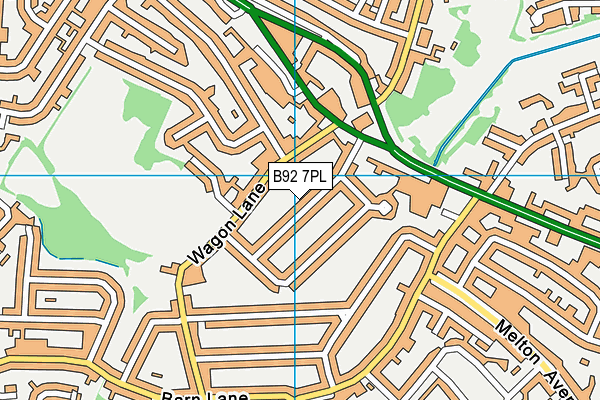 B92 7PL map - OS VectorMap District (Ordnance Survey)