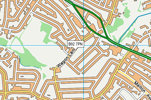 B92 7PN map - OS VectorMap District (Ordnance Survey)