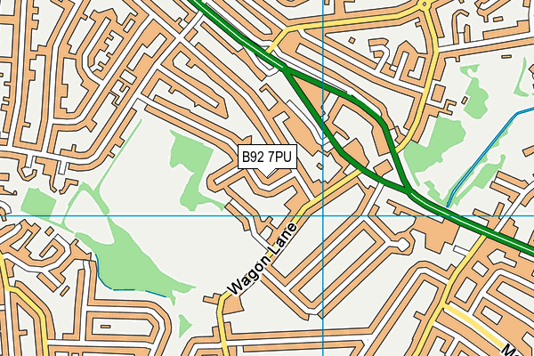 B92 7PU map - OS VectorMap District (Ordnance Survey)