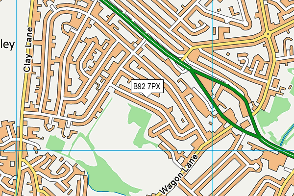 B92 7PX map - OS VectorMap District (Ordnance Survey)