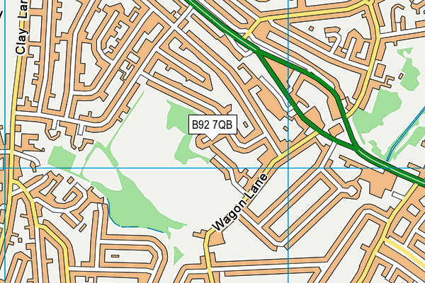 B92 7QB map - OS VectorMap District (Ordnance Survey)