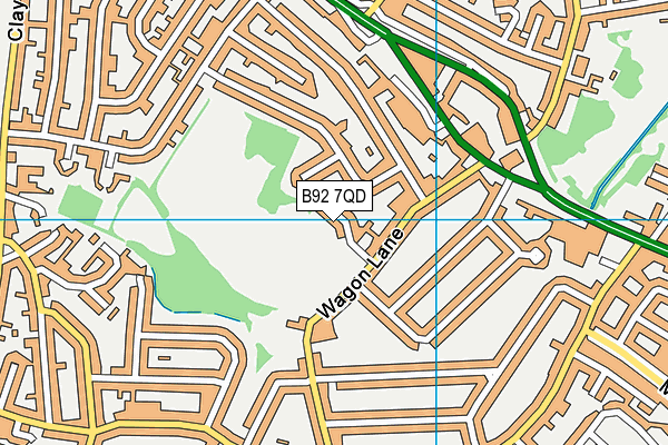 B92 7QD map - OS VectorMap District (Ordnance Survey)