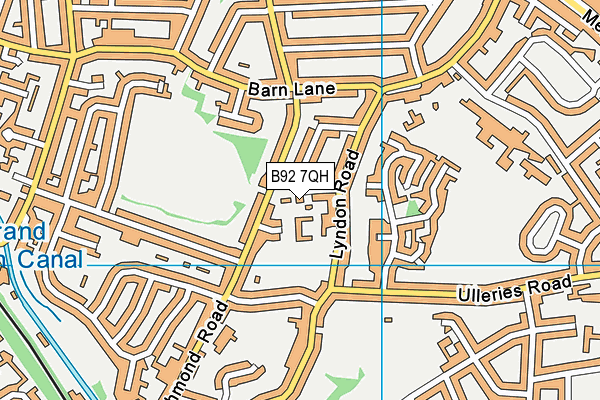 B92 7QH map - OS VectorMap District (Ordnance Survey)