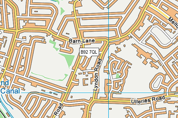 B92 7QL map - OS VectorMap District (Ordnance Survey)