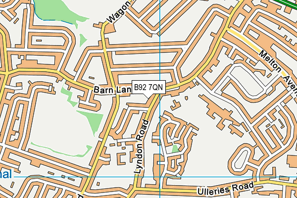 B92 7QN map - OS VectorMap District (Ordnance Survey)