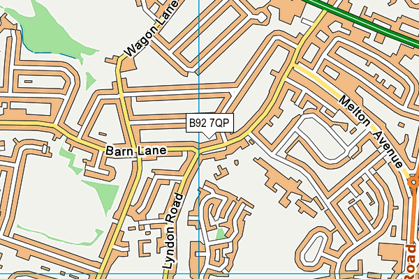 B92 7QP map - OS VectorMap District (Ordnance Survey)