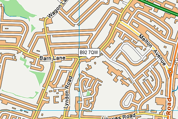 Daylesford Academy map (B92 7QW) - OS VectorMap District (Ordnance Survey)