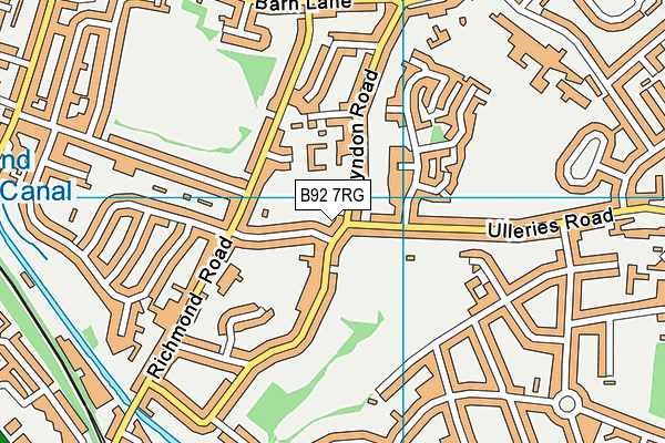 B92 7RG map - OS VectorMap District (Ordnance Survey)