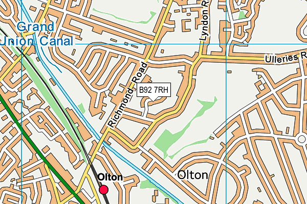 B92 7RH map - OS VectorMap District (Ordnance Survey)