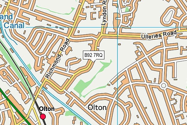 B92 7RQ map - OS VectorMap District (Ordnance Survey)