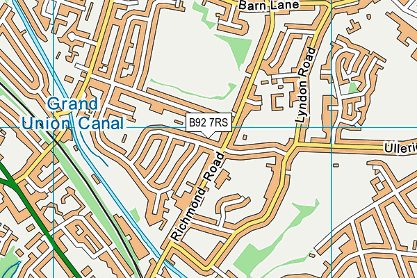 B92 7RS map - OS VectorMap District (Ordnance Survey)