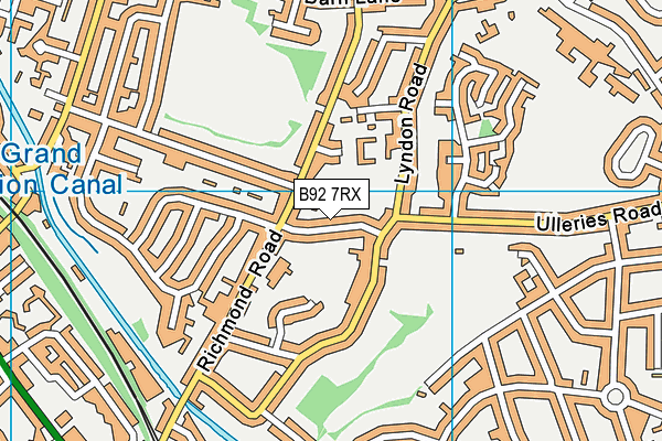 B92 7RX map - OS VectorMap District (Ordnance Survey)