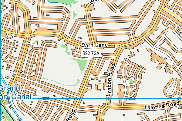 B92 7SA map - OS VectorMap District (Ordnance Survey)
