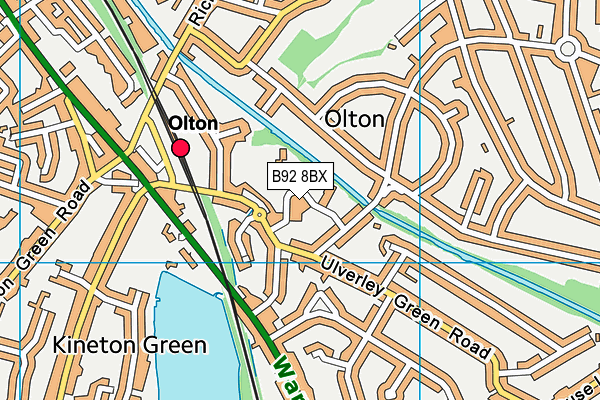 B92 8BX map - OS VectorMap District (Ordnance Survey)