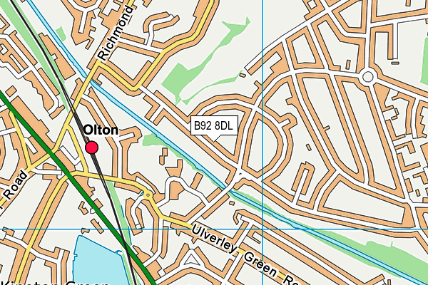 B92 8DL map - OS VectorMap District (Ordnance Survey)