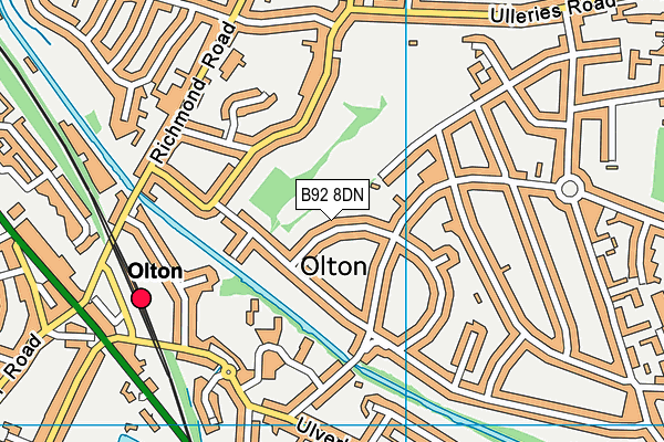 B92 8DN map - OS VectorMap District (Ordnance Survey)