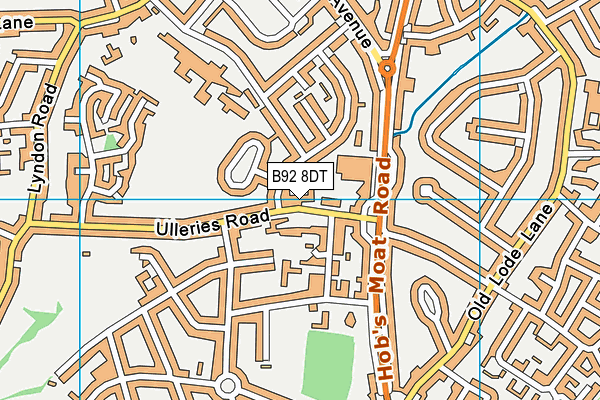 B92 8DT map - OS VectorMap District (Ordnance Survey)