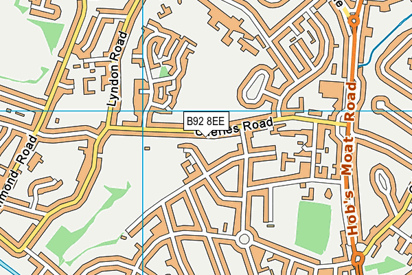 B92 8EE map - OS VectorMap District (Ordnance Survey)