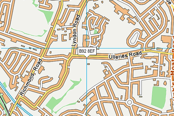 B92 8EF map - OS VectorMap District (Ordnance Survey)