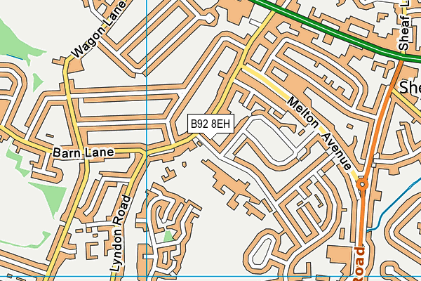 B92 8EH map - OS VectorMap District (Ordnance Survey)