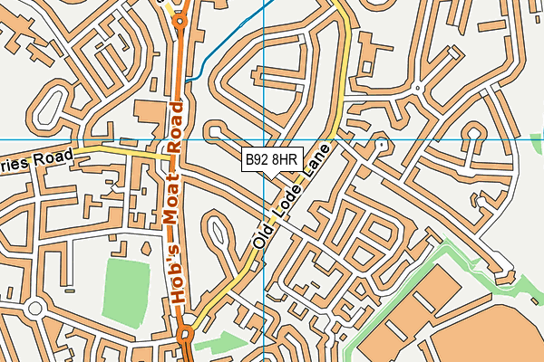 B92 8HR map - OS VectorMap District (Ordnance Survey)