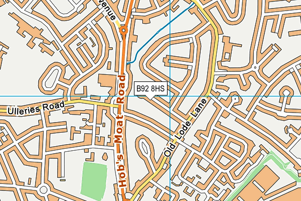 B92 8HS map - OS VectorMap District (Ordnance Survey)