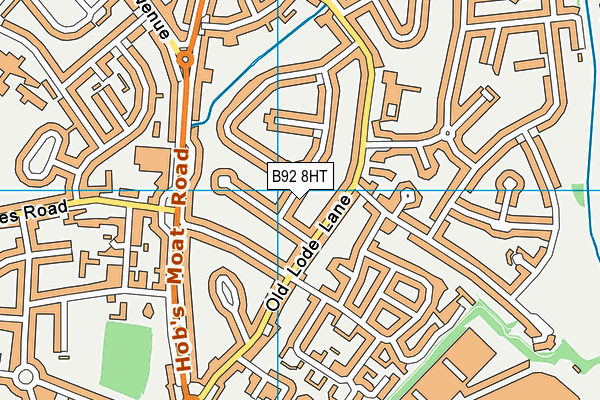 B92 8HT map - OS VectorMap District (Ordnance Survey)