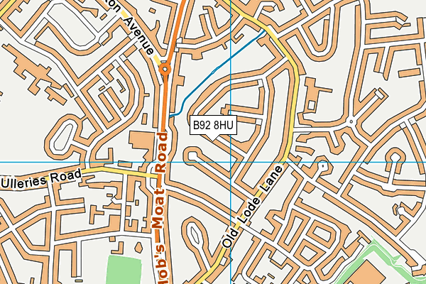 B92 8HU map - OS VectorMap District (Ordnance Survey)