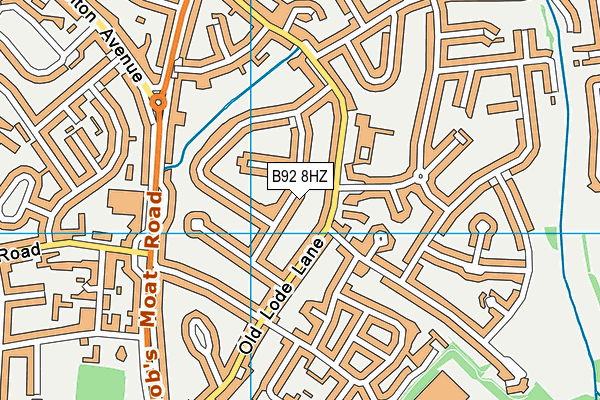 B92 8HZ map - OS VectorMap District (Ordnance Survey)