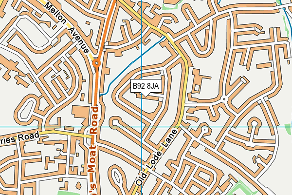 B92 8JA map - OS VectorMap District (Ordnance Survey)