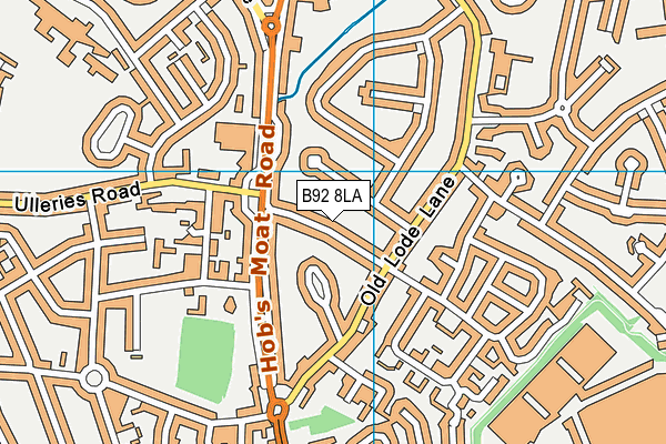 B92 8LA map - OS VectorMap District (Ordnance Survey)
