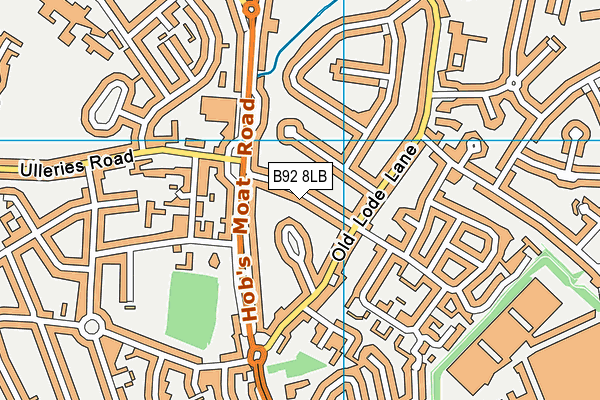 B92 8LB map - OS VectorMap District (Ordnance Survey)