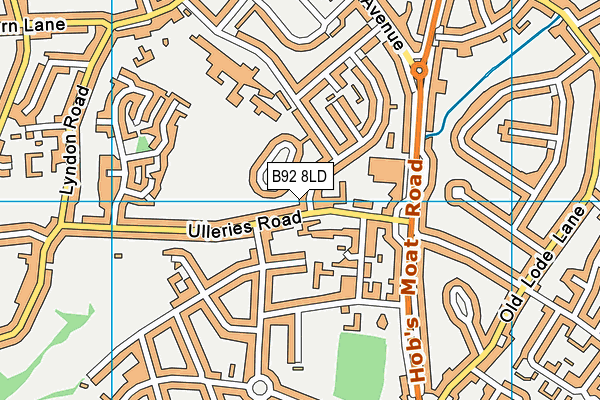 B92 8LD map - OS VectorMap District (Ordnance Survey)