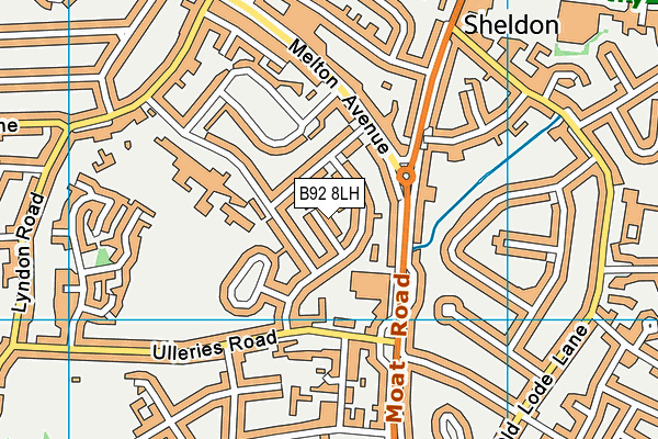 B92 8LH map - OS VectorMap District (Ordnance Survey)